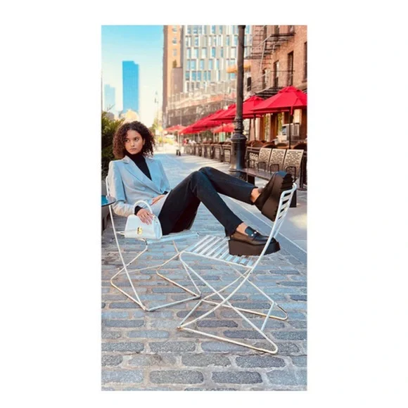 NWT J/SLIDES VICKY Black Leather Platform - Picture 6 of 16